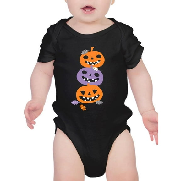 Funny Pumpkin Stack Bodysuit Infant -Image by Shutterstock, 6 Months