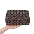 thumbnail image 4 of Naloa Retro Floral Leather Makeup Bag for Purse Travel, Portable Small Cosmetic Organizer for Women and Girls, Make up Bag with Zipper, 4 of 8