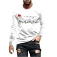 thumbnail image 3 of Feancey Christmas Tree Mens Ugly Christmas T Shirt Xmas Novelty Printed Long Sleeve Tees Big And Tall Slim Fit Workout Shirts Comfy Crewneck Hipster Tee Tops White 5XL, 3 of 6