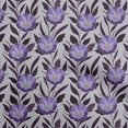 thumbnail image 1 of oneOone Tissu Popeline de Coton Violet Floral Rétro Matériel de Robe Tissu Imprimé Tissu au Mètre 56 Pouces de Large, 1 of 5