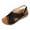 A Black, variant on Women's Sandals Open Toes Simple Leather Flat Shoes Beach Work Commuting Shoes Indoor Outdoor Shoes Black 36