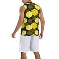 thumbnail image 2 of Naloa Geometric Pattern with Bee Basketball Jersey Reversible Men's Mesh Athletic Sports Shirts Training Practice S-4XLLarge, 2 of 6