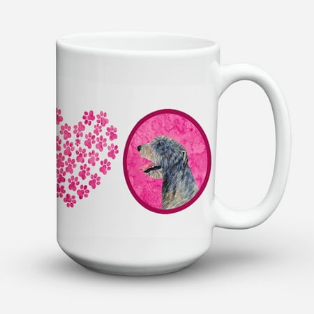 

Carolines Treasures SS4782-PK-CM15 Pink Irish Wolfhound Coffee Mug 15 oz 15 ounce multicolor