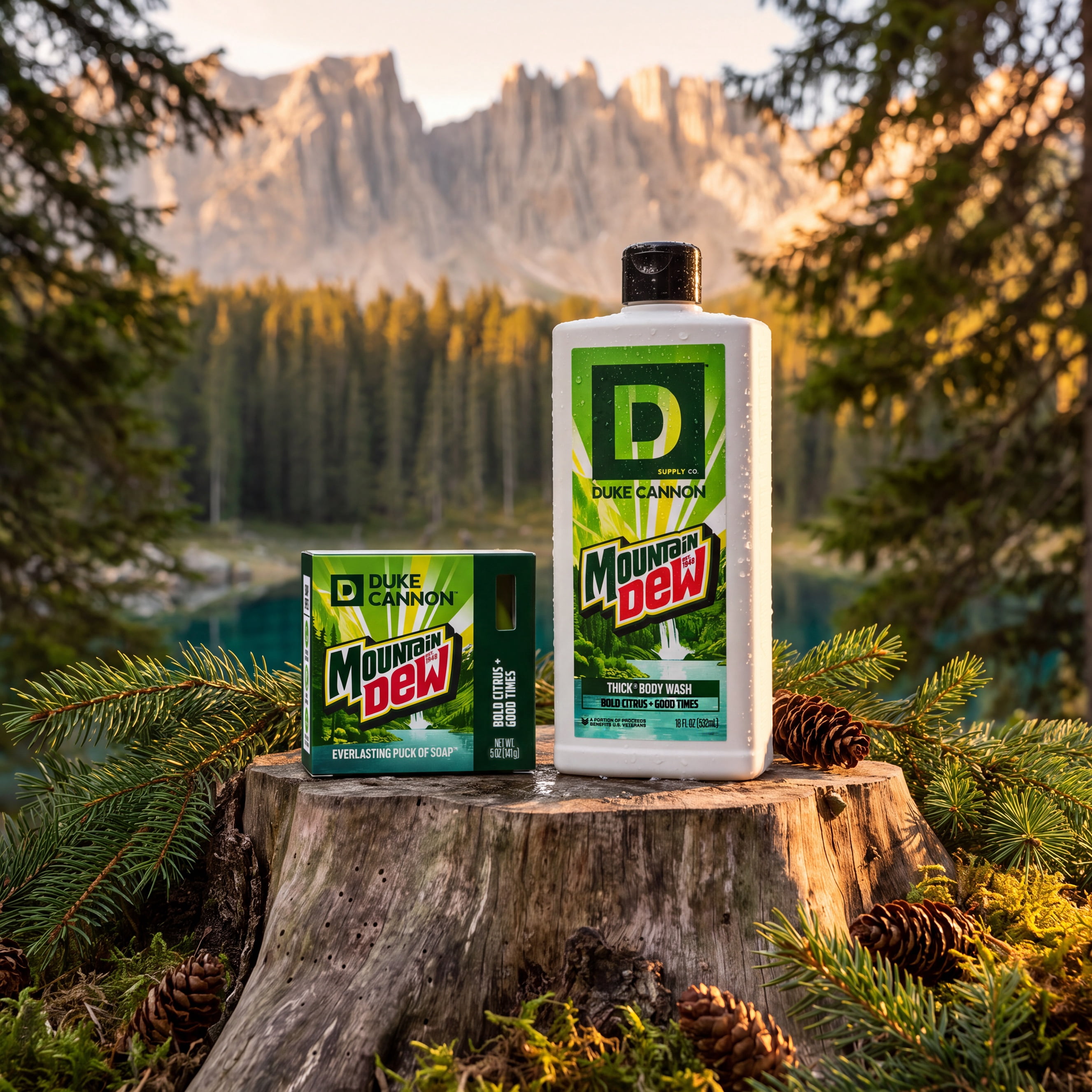 Duke Cannon Everlasting Puck of Soap, Mountain Dew, 5 oz