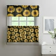 thumbnail image 2 of Retro Farmhouse Curtains 24" Short - 3 Panel Vintage Floral Set with Bohemian Wildflowers, Country Rod Pocket Treatment, 2 of 5
