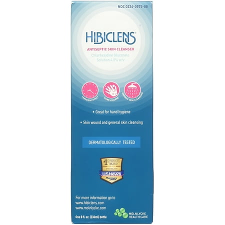 Hibiclens Antibacterial Antimicrobial Skin Cleanser | 8 Fl Oz Wound Cleanser | 4% CHG Soap For Surgery | Antimicrobial Soap For Home and Hospital