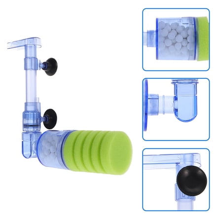 Toyvian Fish Tank Filter Sponge Blue with Aeration and Filtration for Healthy Aquarium
