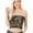 Army Camouflage, variant on Womens Fitted Solid Cotton Spandex Layered Crop Tube Top (Medium, Yellow Green)