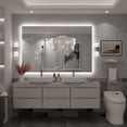 thumbnail image 3 of 55x36 LED Bathroom Mirror, 24V Ultra Bright Backlit Vanity Mirror, Anti-Fog & Shatterproof Tempered Glass, CRI 95+, 3 of 13