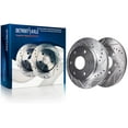 thumbnail image 5 of Detroit Axle - Brake Kit for Chevy Traverse GMC Acadia Limited Buick Enclave Saturn Outlook Front and Rear Drilled & Slotted Disc Brake Rotors Ceramic Brakes Pads Replacement 12.80'' Front Rotor, 5 of 7