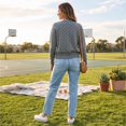 thumbnail image 7 of Dwellite Womens Cardigan Cropped Button Up Sweater Loose Fit Long Sleeve Polka Dot Comfy Crew Neck Fall Winter Knit Cardigan Jackets 2026 Gray 2XL, 7 of 7