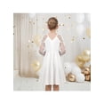 thumbnail image 4 of Sunny Fashion Girls Dress White Lace Mesh V Neck Butterfly Wedding Formal Party 8 Years, 4 of 6