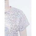 thumbnail image 5 of LiiYii Kids Girls Sparkly Leopard Print Jazz Hip Hop Disco Dance Crop Tops Dancewear Short Sleeve T-Shirt White 2-3, 5 of 7
