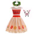 thumbnail image 3 of Disfraz de Moana de Disney para niña, vestido de princesa Vaiana para fiesta de cumpleaños, Vestidos con cerdo, muñeca de pollo, disfraz de Halloween, 3 of 5