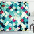 thumbnail image 1 of Ambesonne Grunge Shower Curtain, Worn out Retro Rhombus, 69"Wx75"L, Multicolor, 1 of 3