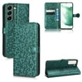thumbnail image 1 of SaniMore Wallet Case for Samsung Galaxy S23 Plus 6.6" 2023, Glitter PU Leather Case Polka Dot Card Slots Cash Pocket Kickstand Removeable Wrist Strip Magnetic Clasp All-around Protective Shell, Green, 1 of 9