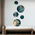 thumbnail image 3 of Designart "Geode Discovery Blue and Gold Depths I" Abstract Marble Metal Wall Art Set of 5 Piece, 3 of 5