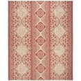 thumbnail image 2 of SAFAVIEH Beach House Kiaran Southwestern Indoor/Outdoor Area Rug Red/Cream, 6'7" x 6'7" Round, 2 of 7