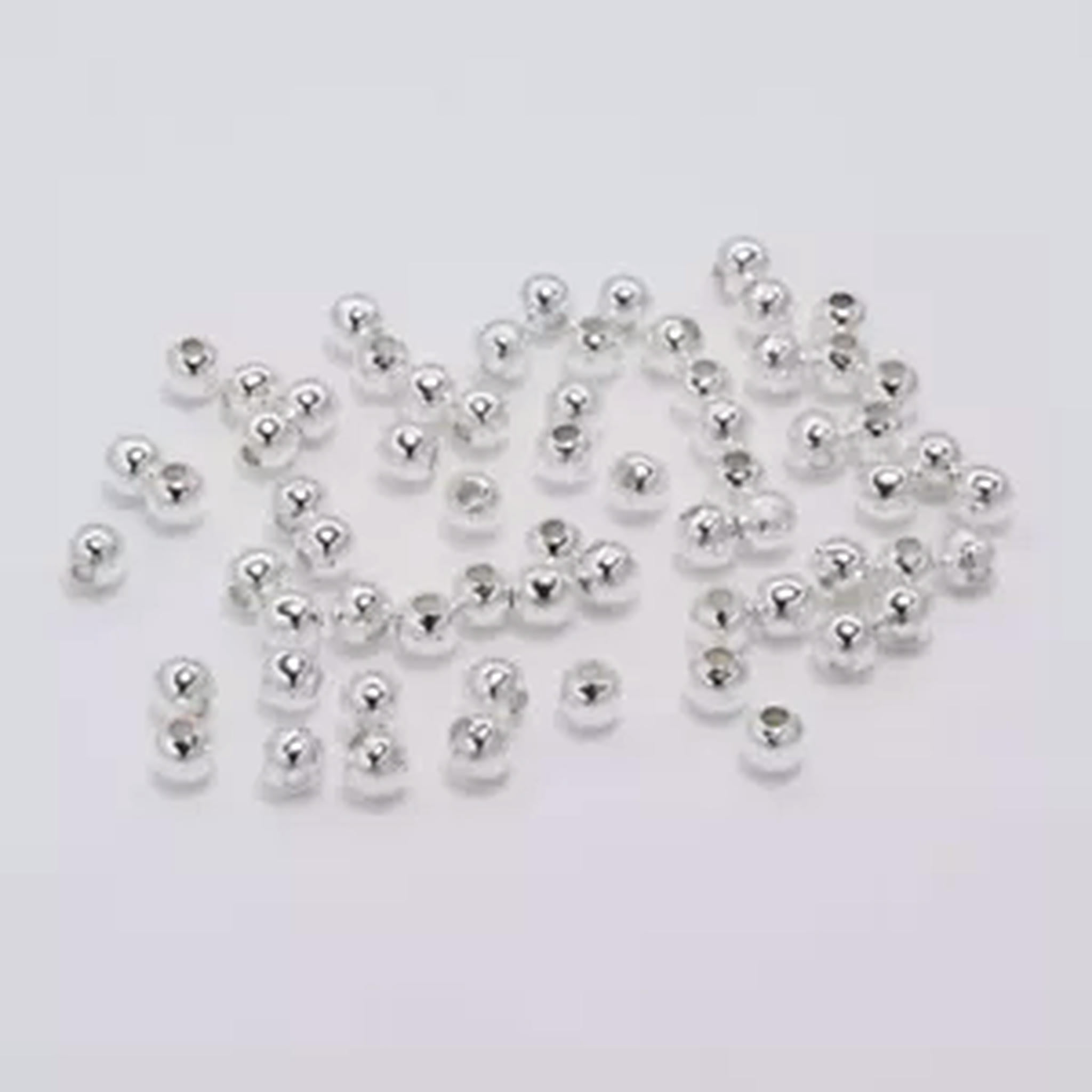 HOOUN 2~10MM 1000pcs Metal Ball Beads Round Loose Bead DIY Bracelet Necklace Jewelry-6MM-Colour Mixture