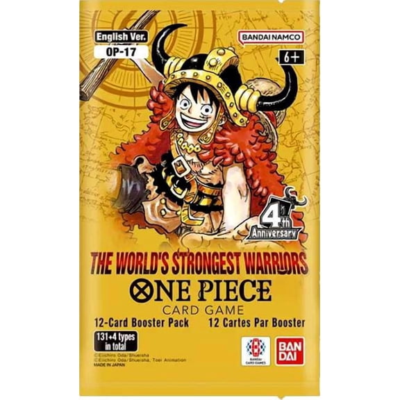 Collectible 2026 One Piece The World's Strongest Warriors Booster Pack 12 Cards English Japan UPC 810199501963