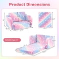 thumbnail image 3 of Costway 2-in-1 Kids Couch Folding Toddler Chair with Blanket Gift for 3+ Kids Multicolor, 3 of 10