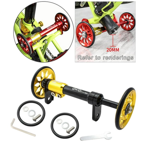 Juego de varillas de extensión de rueda fácil para bicicleta plegable para , varilla telescópica para deportes al aire libre , - Oro negro Macarena Varilla de extensión de rueda fácil