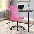 thumbnail image 2 of YRLLENSDAN Armless Office Chair with Wheels, Adjustable Ergonomic Desk Chair, Mesh Rolling Computer Chairs, Home Bedroom Study Student Adults, Pink, pack of 3, 2 of 7