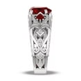 thumbnail image 3 of K-KED 925 Silver Red Cubic Zirconia Engagement Ring Women Wedding Delicate Jewelry Size 6-10-9-#5, 3 of 6