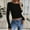 #205-Black, variant on Ounisa Women's Long Sleeve Crewneck Sweater 2025 Fall Ribbed Knit Fitted Shirts Slim Solid Pullovers Basic Casual Tee Tops