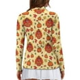 thumbnail image 2 of Yuyamidu Thanksgiving Golf Shirts for Women Turkey Long Sleeve Quarter Zip V-Neck Golf Tennis Shirt Fall Pumpkin Athletic Shirt Size M, 2 of 8
