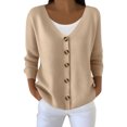 thumbnail image 2 of Womens Cardigan Sweaters Lightweight Crew Neck Long Sleeve Outfits Fall Fashion 2025 Clothing, 2 of 4