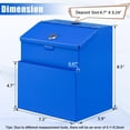 thumbnail image 4 of KYODOLED Suggestion Box with Lock and 50 Free Suggestion Cards, Metal Wall Mounted Ballot Box, Donation and Collection Key Drop Box with Slot & 2 Keys, 8.5H x 5.9W x 7.3L Inch, Blue, 4 of 4