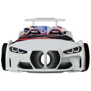 GTX Twin Race Car Bed with LED Lights & Sound FX, Kids Racing Bedroom Furniture