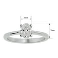 thumbnail image 5 of SuperJeweler 3/4 Carat Oval Shape Moissanite Solitaire Engagement Ring in 14 Karat White Gold, 5 of 6