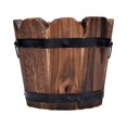 thumbnail image 1 of Wooden Bucket Barrel Planters Rustic Flower Pots Boxes Container with Drain Hole for Patio Garden Outdoor Indoor Home Decor, 1 of 6