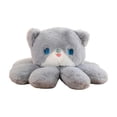 thumbnail image 4 of Animales de peluche Gato Niños Muñeco de peluche tierno Juguete de abrazo Decoración Almohada suave para Gris, 4 of 9