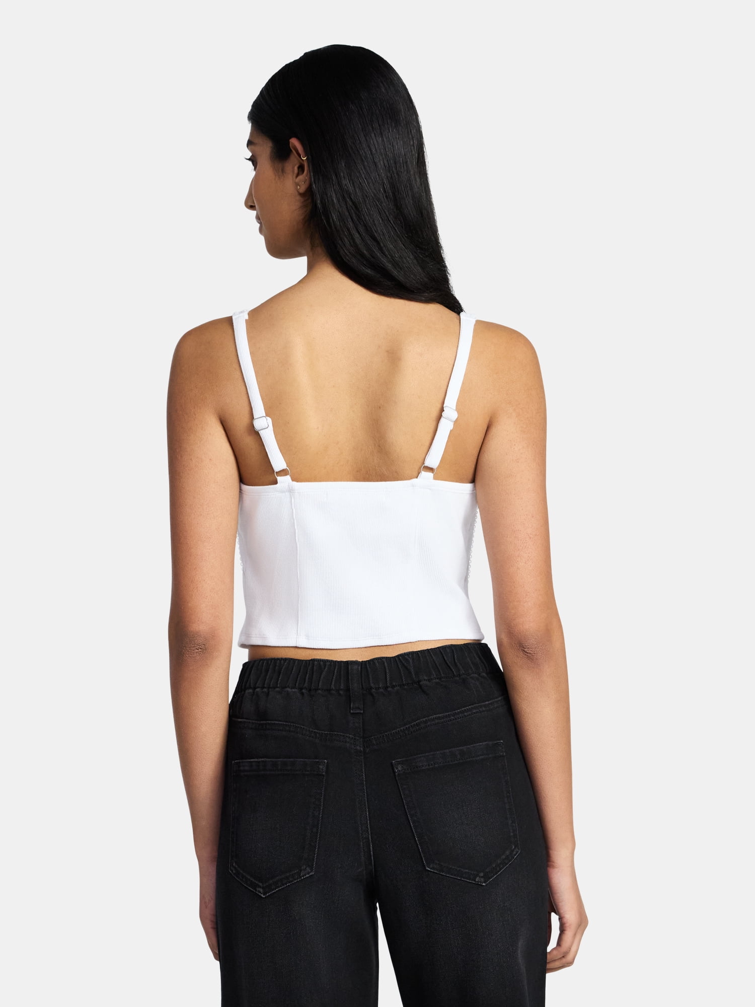 Madden NYC Women's Eyelet Corset Top, Sizes XXS-XXL - Walmart.com