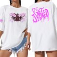 thumbnail image 1 of Jinx Art Graffiti Arcane T-shirt Extra Grand Col Rond Court, 1 of 4
