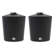 Voyz 4" Black Architectural Speakers - Pair of 2 | 70V/100V/8 Ohm | Water Resistant | Dynamic Speaker