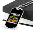 thumbnail image 3 of Camper Collier Prévision Week-End Camping Collier en Acier Inoxydable Ou 18k or Chien Tag 24" Chaîne, 3 of 8