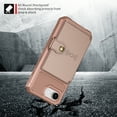 thumbnail image 5 of Allytechgroup Rugged Case for iPhone 16e Support Magnetic Car Mount, Premium PU Leather Flip Card Cash Holder Pocket Shockproof Anti-Fall Back Case for iPhone 16e, Rosegold, 5 of 5