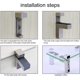 thumbnail image 3 of Soporte de pared para estante de vidrio/madera, 2 uds., para estante de 5-30mm de espesor, 3 of 5