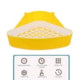 thumbnail image 5 of Toyvian Protect Floors Rabbit Corner Litter Pan White Abs 1Pack 9.6X7.3In, 5 of 5