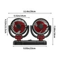 Foqnuq Dual Head Car Fan Phone Number Plate 2in1 Practical Interior