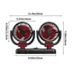 thumbnail image 3 of Ventilador de coche de doble cabezal con placa de número de teléfono, práctico ventilador interior de coche, plegable en tres posiciones, con ángulo de soplado alto., 3 of 8