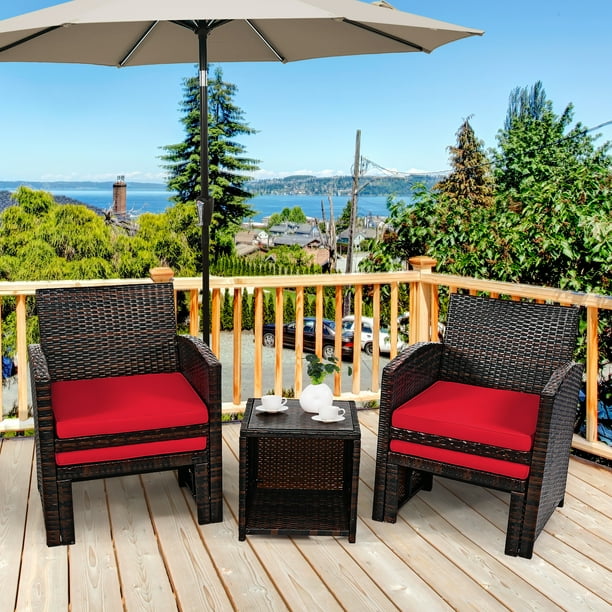Walmart patio cushions red sale
