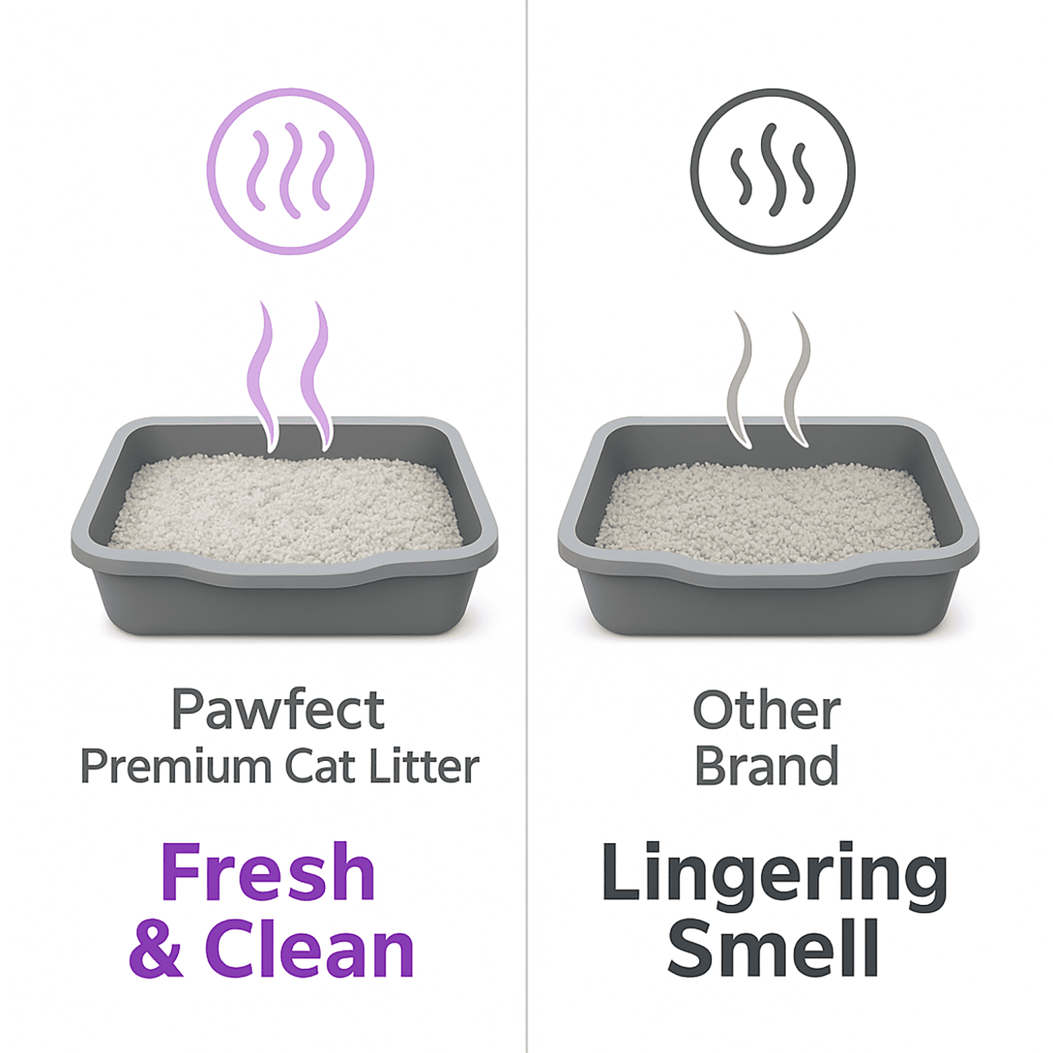 PAWFECT Premium Lavender Scented Clumping Cat Litter – 17.2 lb / 9L, Low Dust, Lightweight, Odor Control, Multi-Cat Friendly