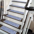 thumbnail image 1 of SussexHome Hudson Design 9" X 28" Stair Treads - 150 % Cotton Anti-Slip Carpet Strips for Indoor Stairs-Easy to Install Stair Treads with Double Adhesive Tape-Safe, Extra-Grip, 15-Pack-Navy, 1 of 8
