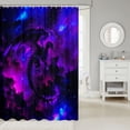 thumbnail image 2 of Manfei Neon Dark Dragon Animals Shower Curtain 72Wx78L,Celestial Purple Galaxy Bath Curtain, 2 of 5