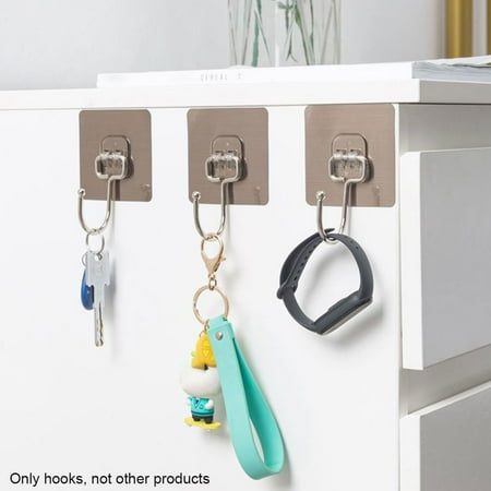 

GETHOME 14pcs PVC Hanging Clothes Self Sticky Kitchen Bathroom Accessories Wall Hook
